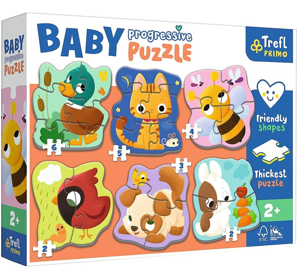 Animalitos Rompecabezas Bebés Progresivo 22 Pzs Trefl 44003