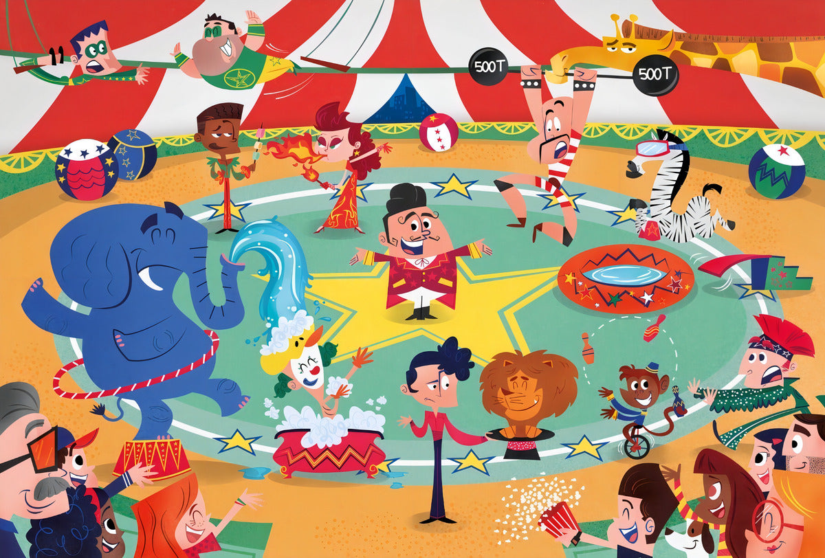 El Circo Loco Rompecabezas Infantil Maxi 104 Pz Clementoni