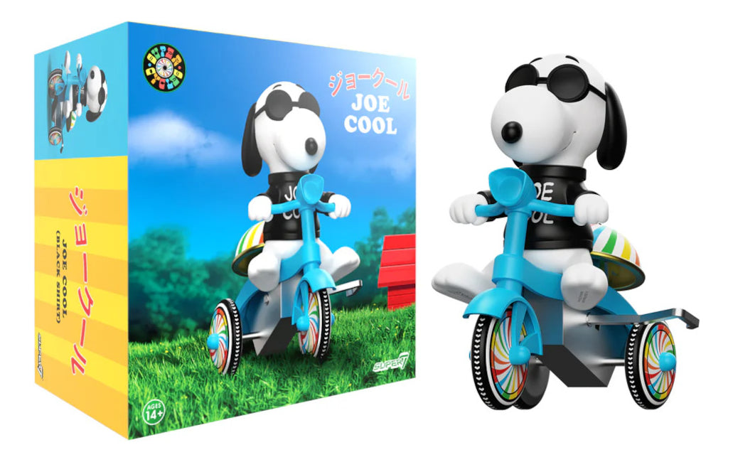 Figura Super7 Peanuts Super Cycles Joe Cool Triciclo Azul