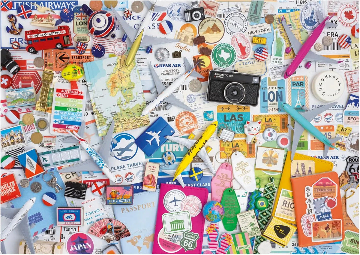Rompecabezas Educa 1000 Piezas Collage Viajes Y Souvenirs