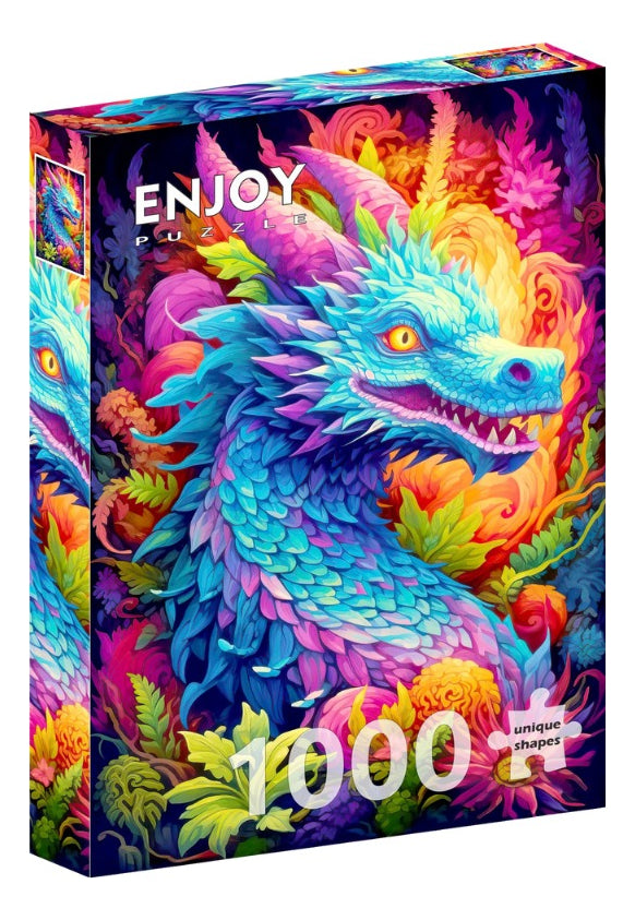 Rompecabezas 1000 Piezas Cartón Dragón Marca Enjoy Puzzle Modelo 2281