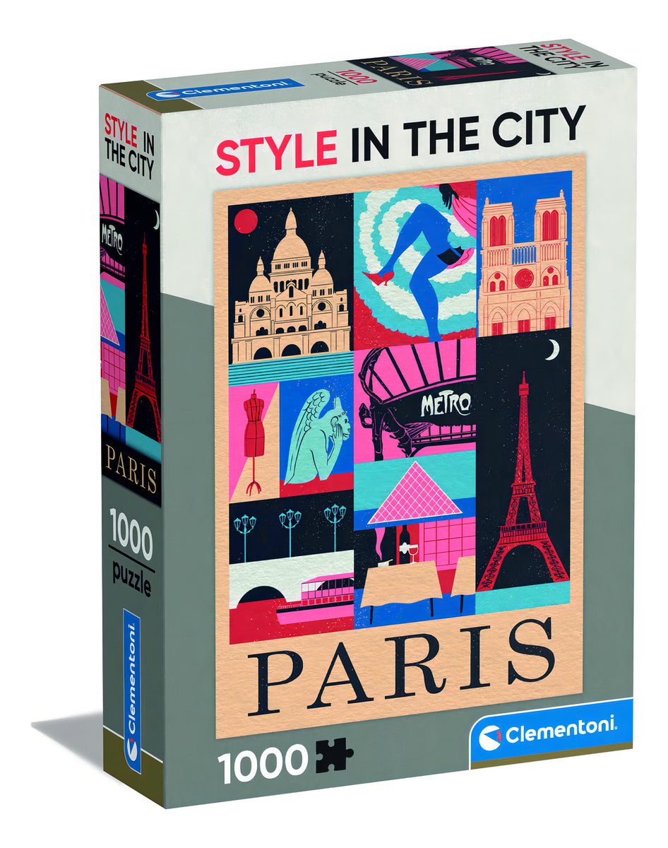 Rompecabezas Paris Viaje Con Estilo 1000p Clementoni Francia