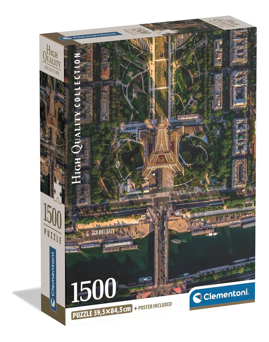 Rompecabezas 1500 Piezas Torre Eiffel París Aéreo Clementoni
