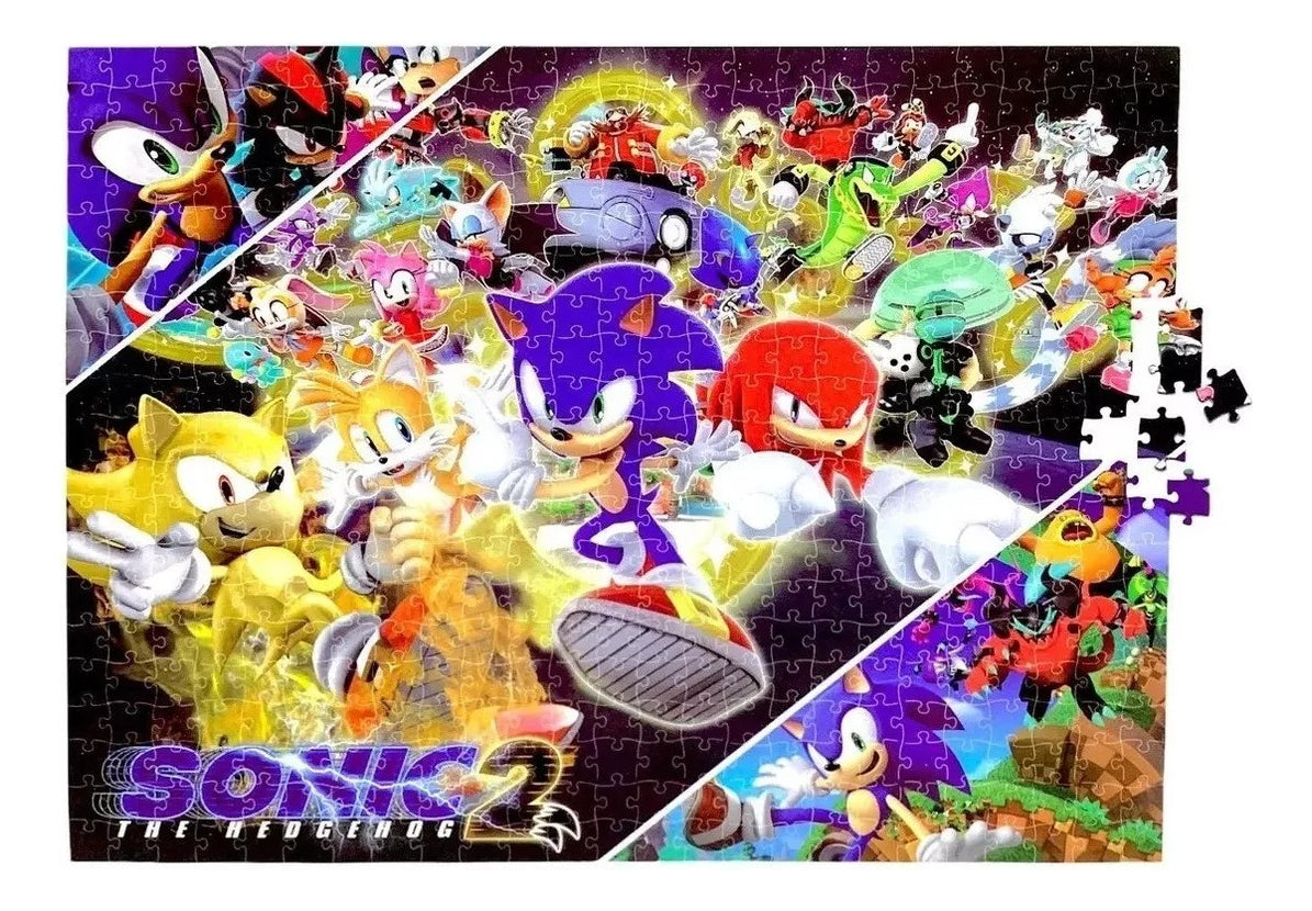 Sonic Rompecabezas 500 Piezas Tails Knuckless Shadow Eggman