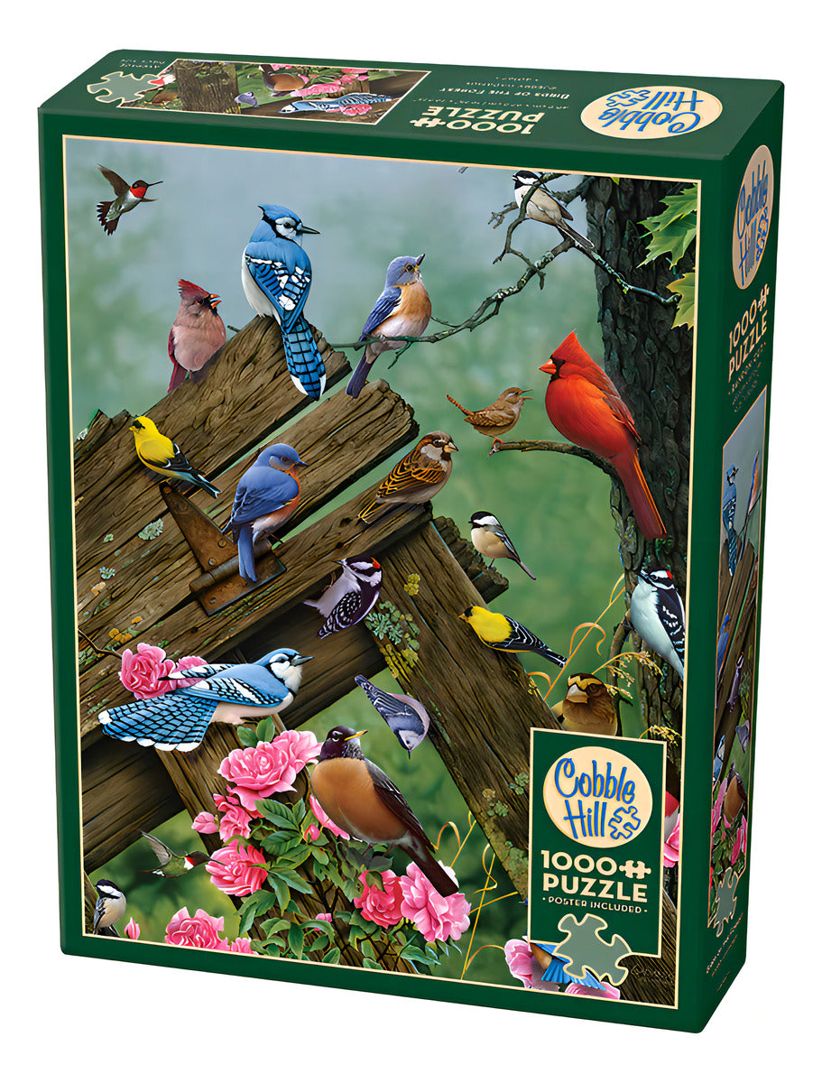 Rompecabezas Cobble Hill 1000 Piezas Aves Del Bosque Paisaje Cartón Vertical