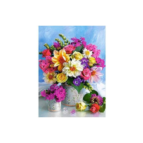Kit Pintura Arte Diamantes Flores De Colores Dm-49 Educar