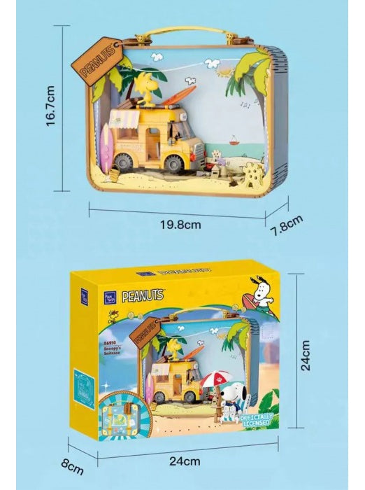 Juego De Construcción Pantasy Snoopy's Maleta De Viaje