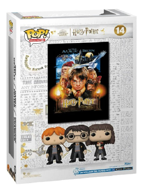 Funko Pop Ron Harry Y Hermione #14 Harry Potter Poster Jumbo
