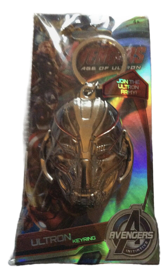 Llavero Ultron Marvel Monogram Acero Plateado Avengers Brillante 9cm