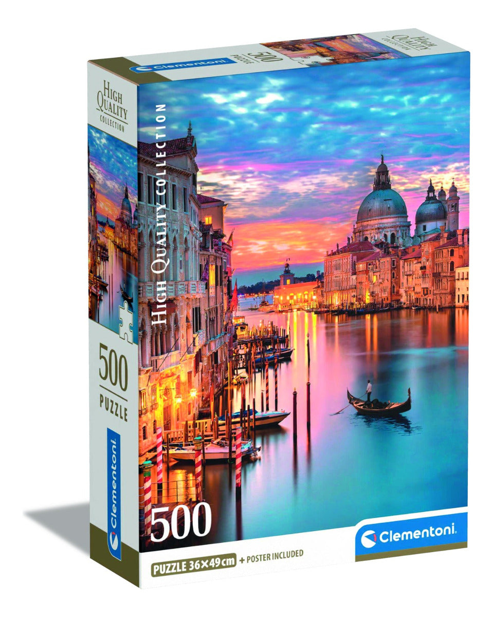 Rompecabezas Venecia Iluminada + Poster 500 Pz Clementoni