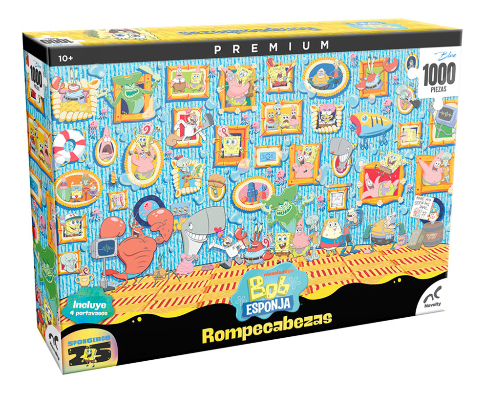 Rompecabezas Bob Esponja Premium 1000 Piezas Coleccionable | Puzzle Oficial Nickelodeon Alta Calidad