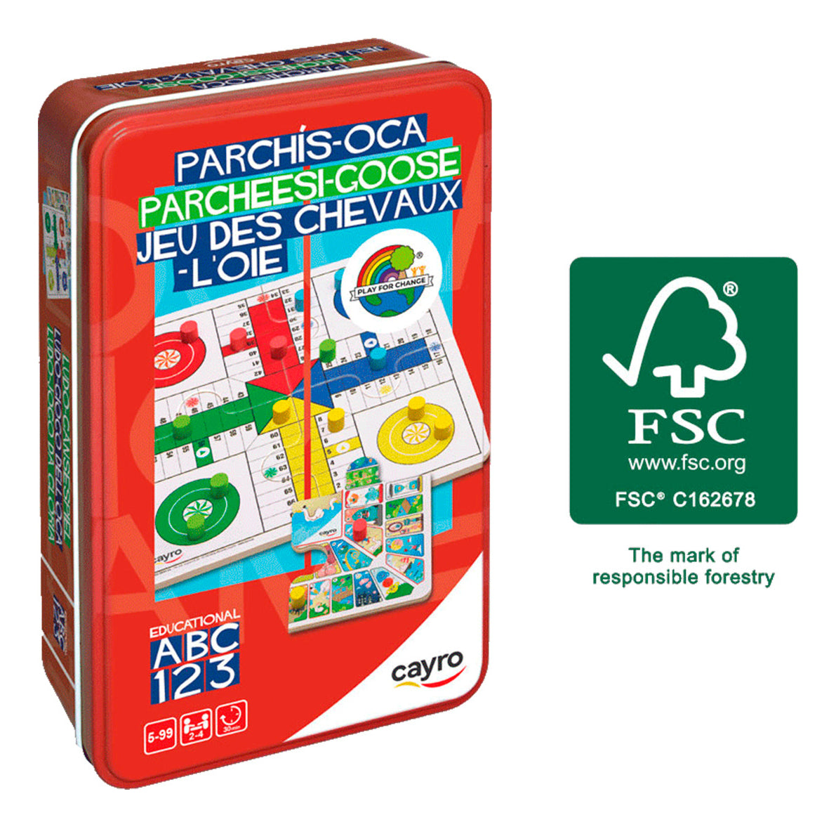 Juego De Mesa Infantil Parchis Oca Caja Metálica Cayro