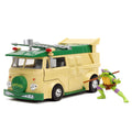 Jada 1:24 Turtles The Party Wagon W/Donatello Tortugas Donatello Party Vagon 1/24 Minicoche tamaño con Figura [importación paralela]