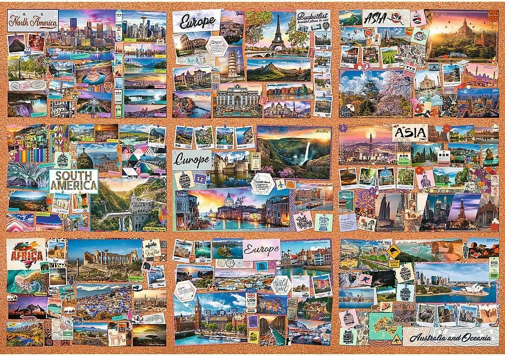 Collage Ciudades Rompecabezas Unlimited Fit 13500 Pzs Trefl
