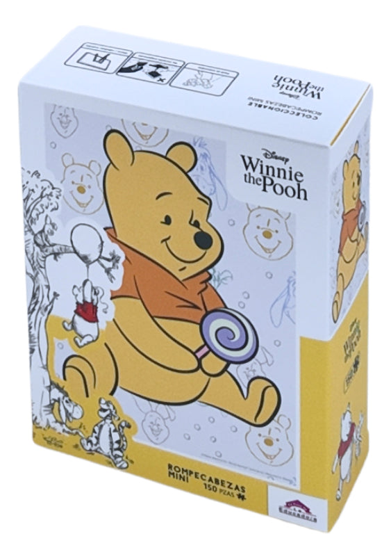 Rompecabezas Disney 150 Piezas Winnie The Pooh Plástico Miniatura Con Caballete