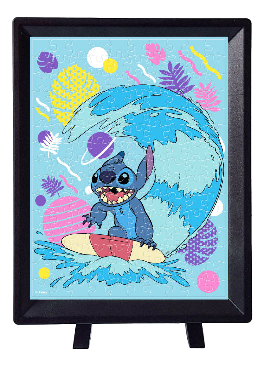 Rompecabezas Stitch Surfeando 150 Piezas Disney Plástico Con Caballete