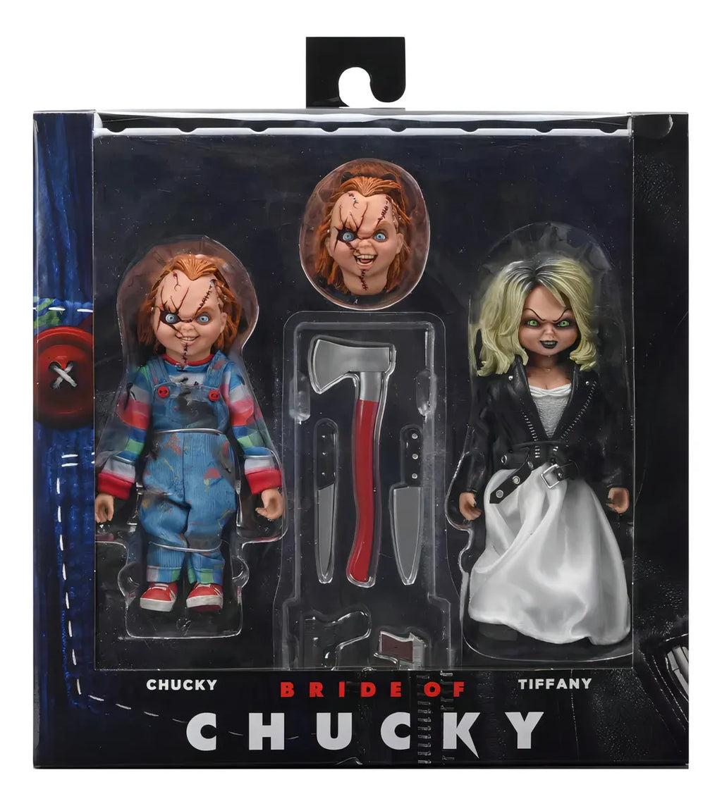 FIGURAS NECA TWO PACK BRIDE OF CHUCKY ULTIMATE CHUCKY AND TIFFANY