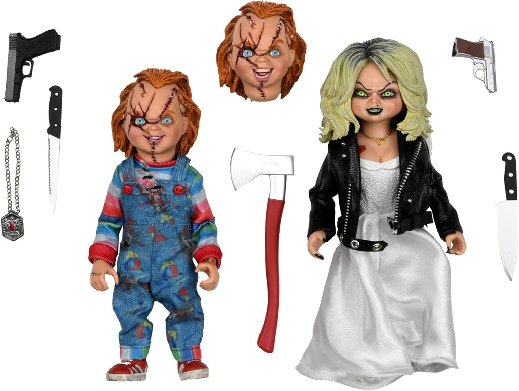 FIGURAS NECA TWO PACK BRIDE OF CHUCKY ULTIMATE CHUCKY AND TIFFANY