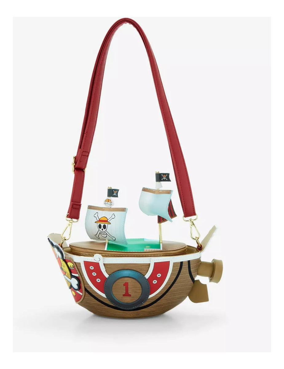Bolsa Cruzada Barco Thousand Sunny De One Piece By Loungefly Color Marrón Diseño De La Tela Lisa