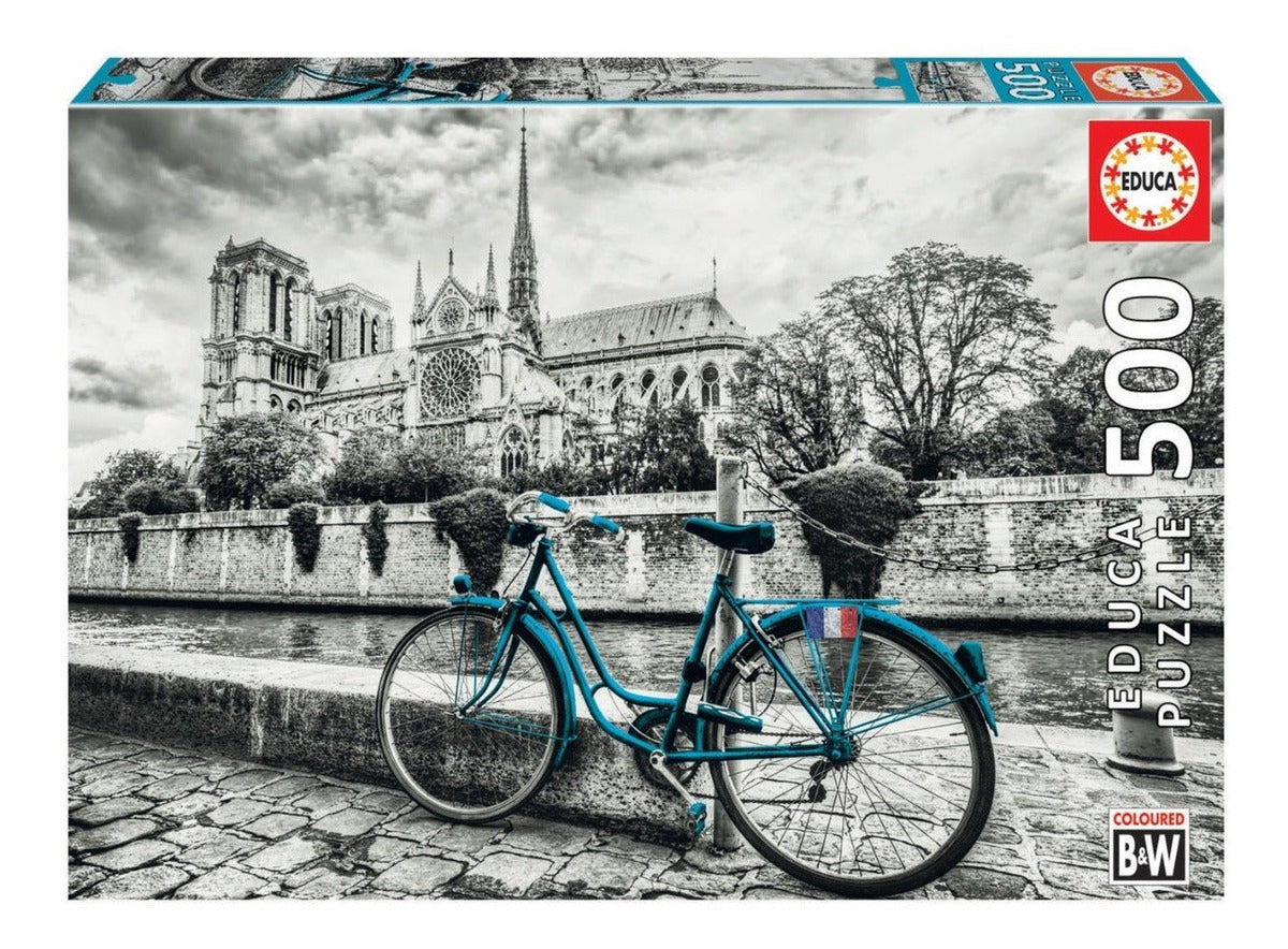 Rompecabezas 500 Piezas Arte Bicicleta Notre Dame Educa Borras