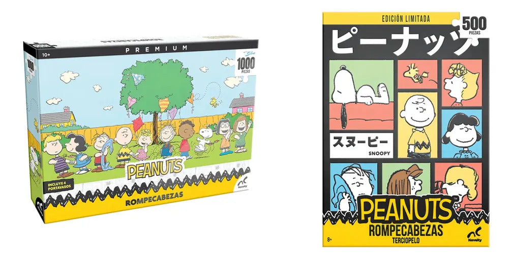Kit Snoopy: Rompecabezas Premium 1000 Pzs Blue Board + Rompecabezas Aterciopelado Edición Limitada