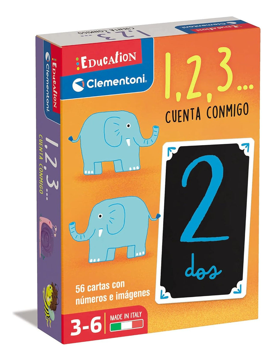 1, 2, 3 Cuenta Conmigo Clementoni 55496 Juego Educativo