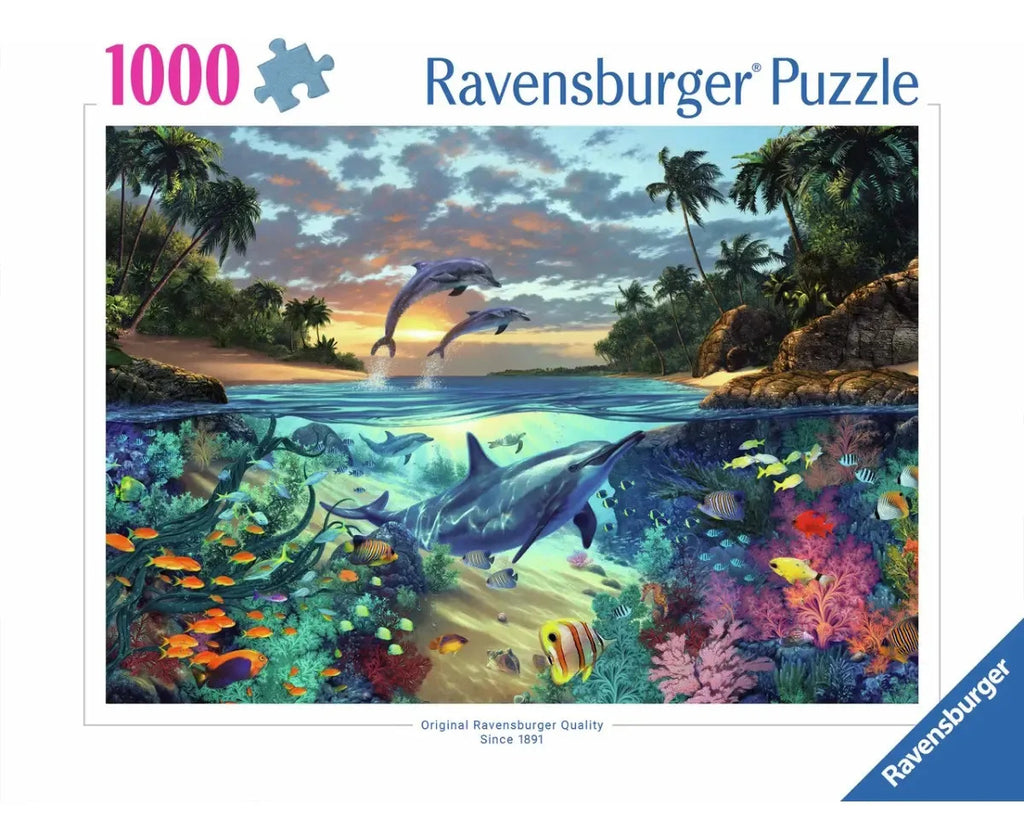 Rompecabezas Bahía Coral 1000 Piezas | Ravensburger | Puzzle Premium con Corte Preciso, Acabado Antirreflejante y Paisaje Marino Detallado