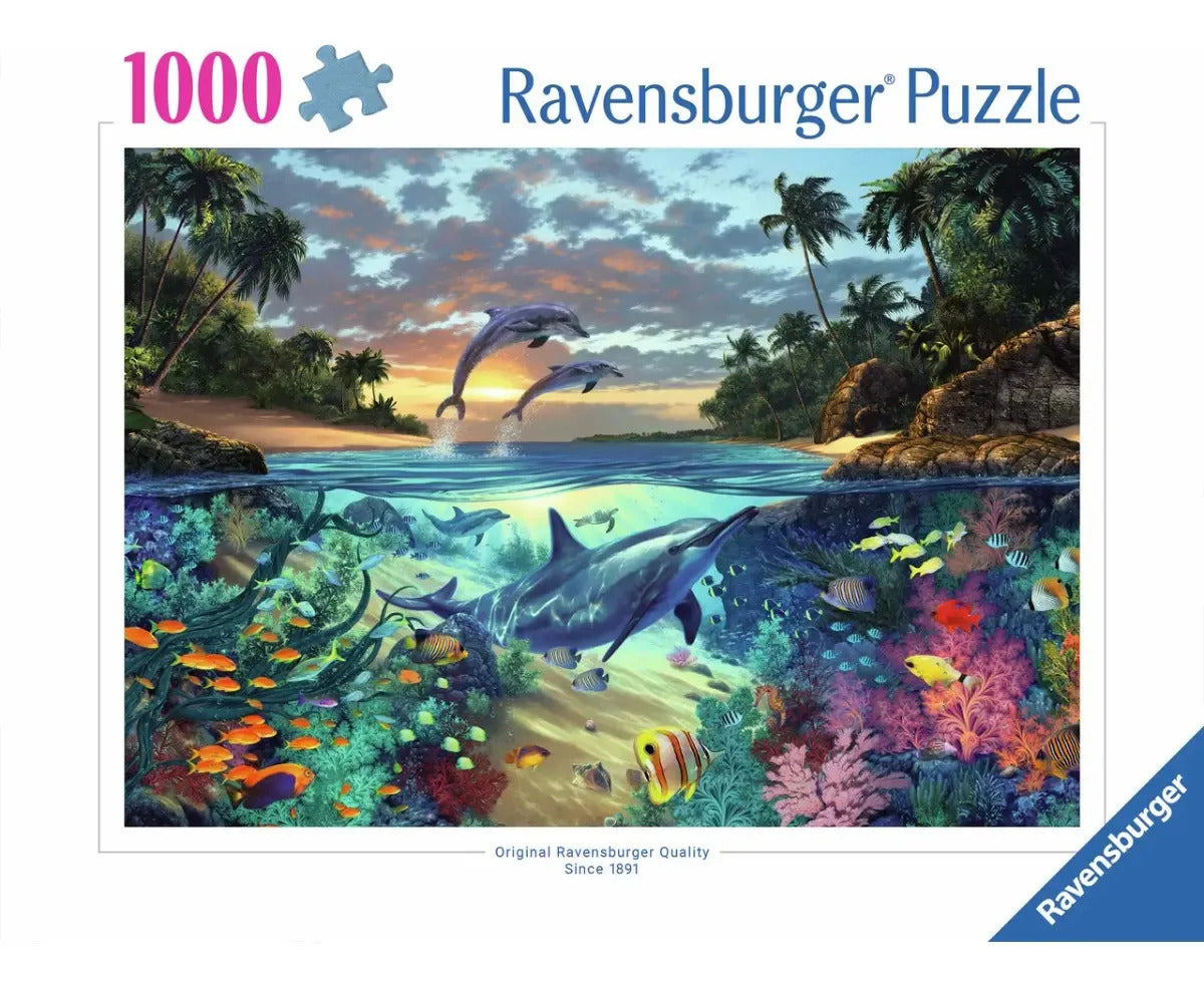 Rompecabezas Bahía Coral 1000 Piezas | Ravensburger | Puzzle Premium con Corte Preciso, Acabado Antirreflejante y Paisaje Marino Detallado