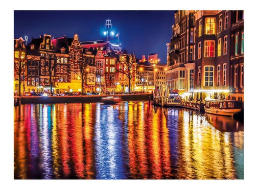 Amsterdam Luces De Noche Holanda Rompecabezas 500 Clementoni
