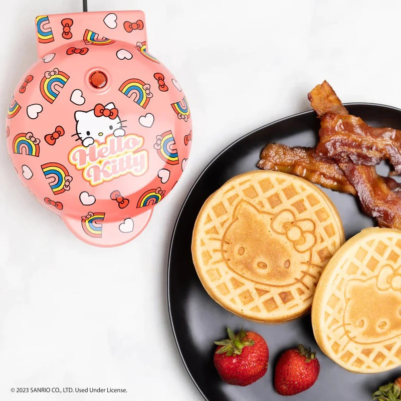 Hello Kitty Mini Wafflera Uncanny Brands Color Rosa Claro