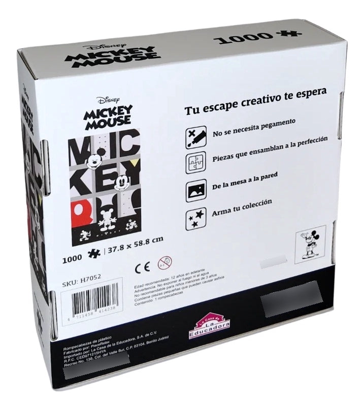 Rompecabezas Poster Mickey 1000 Piezas De Plástico