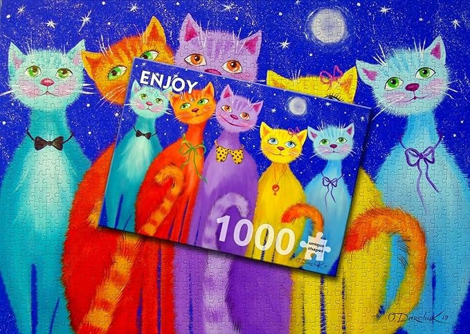 Rompecabezas Enjoy 1000 Piezas Gatos Sonrientes