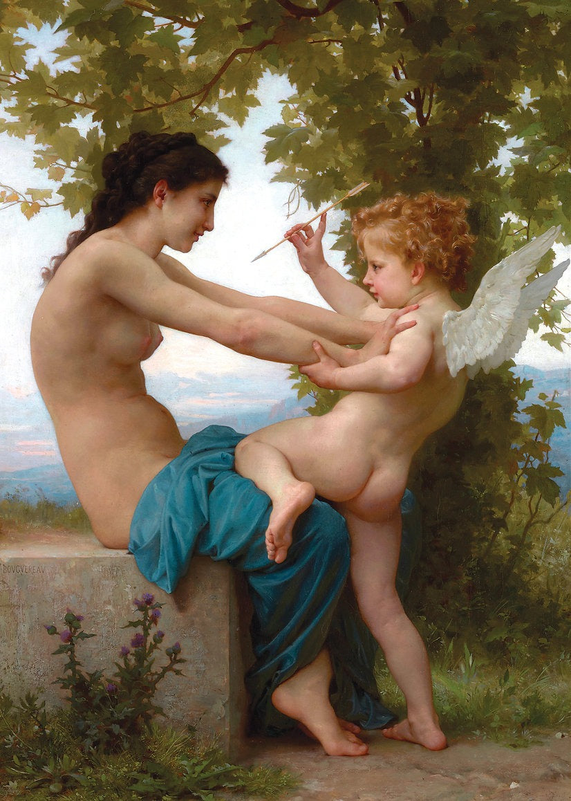 Bouguereau Chica Con Cupido Mini Rompecabezas 1000 Pza Tomax