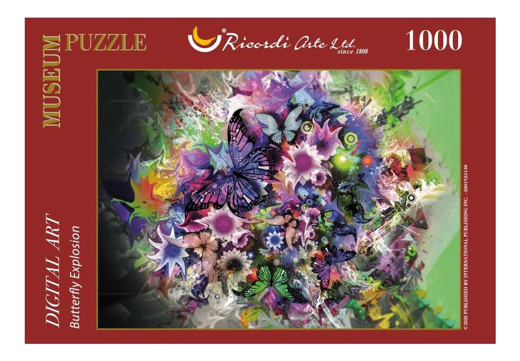 Flores Y Mariposas Moradas Rompecabezas 1000 Piezas Ricordi