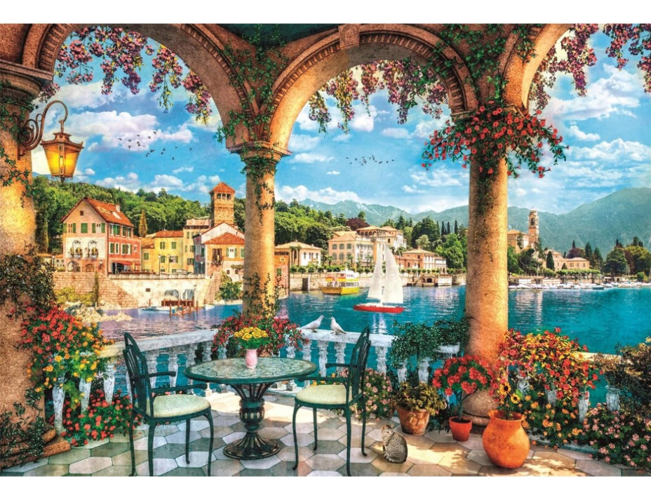 Rompecabezas Vista De Lago Como Compact  Clementoni 1000 Pzs