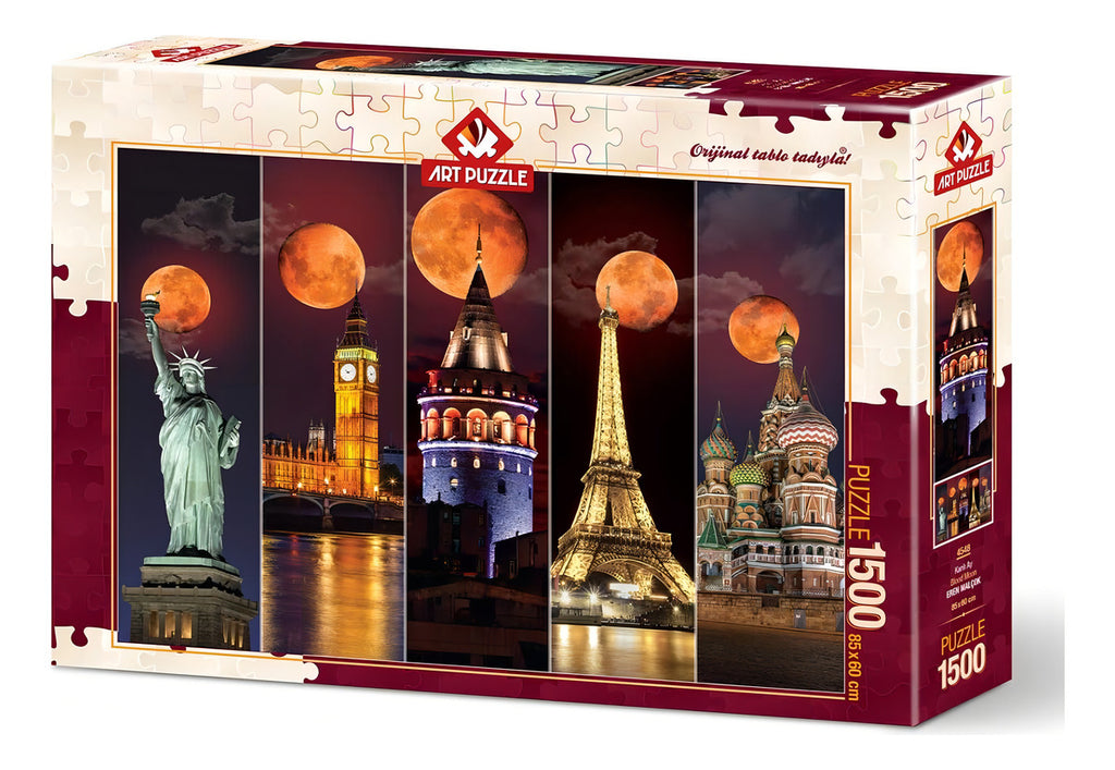 Rompecabezas 1500 Piezas Luna De Sangre Art Puzzle Paisaje Cartón
