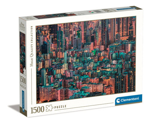 Rompecabezas Gran Urbe Hong Kong 1500 Pz Clementoni Italia Ciudad Colmena Edificios