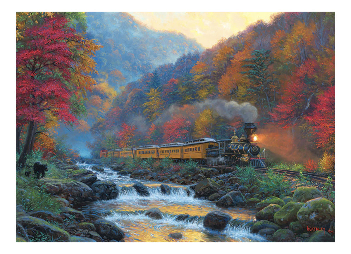 Rompecabezas Cobble Hill Tren De Vapor En Otoño 1000 Piezas 68x50cm