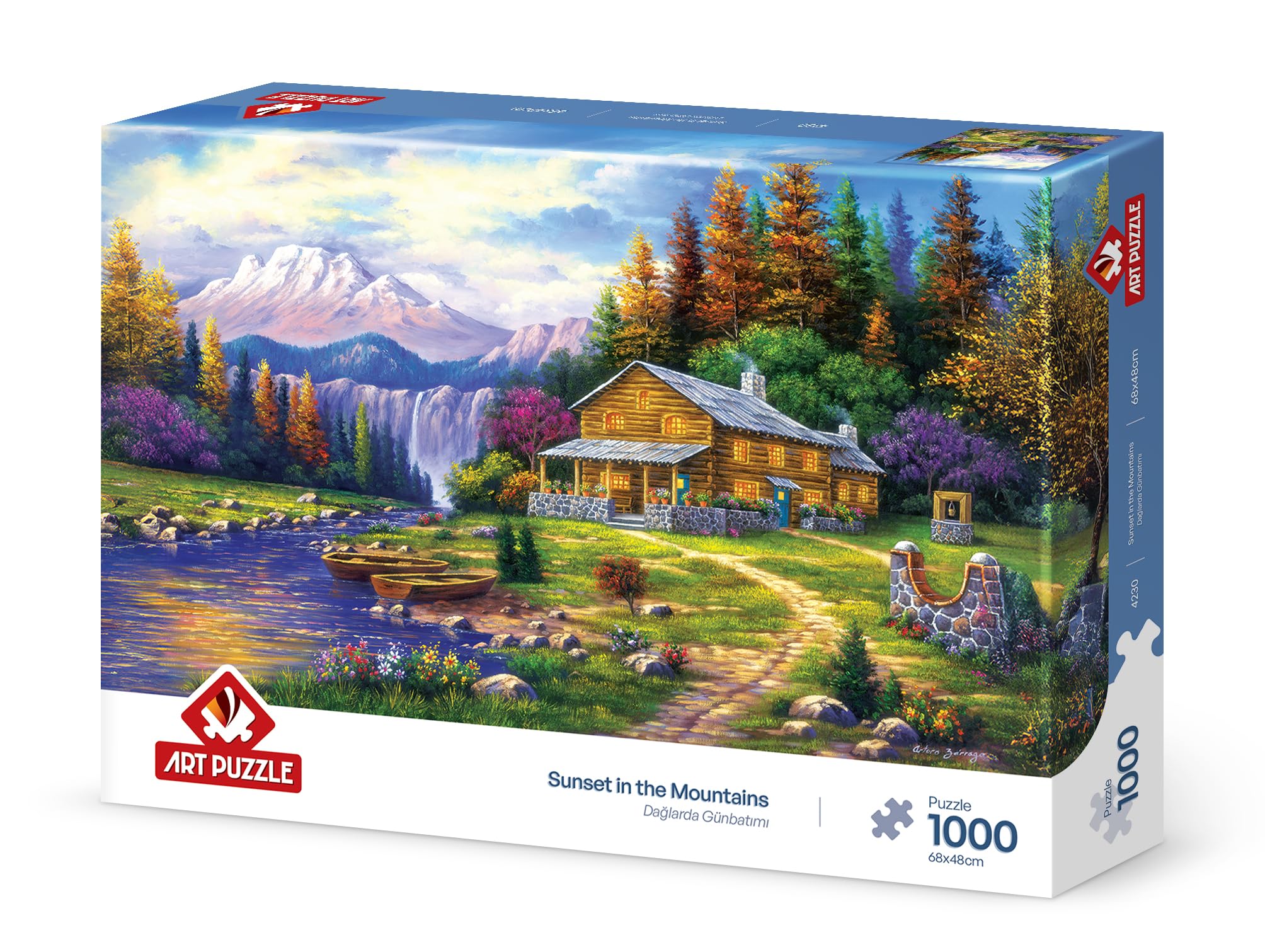 Art Puzzle Sunset in The Mountains Jigsaw Puzzle (1000 piezas)