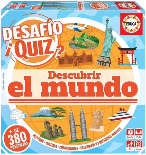 Juego Mesa Educa Desafío Quiz Descubrir Mundo Educativo 96 Cartas