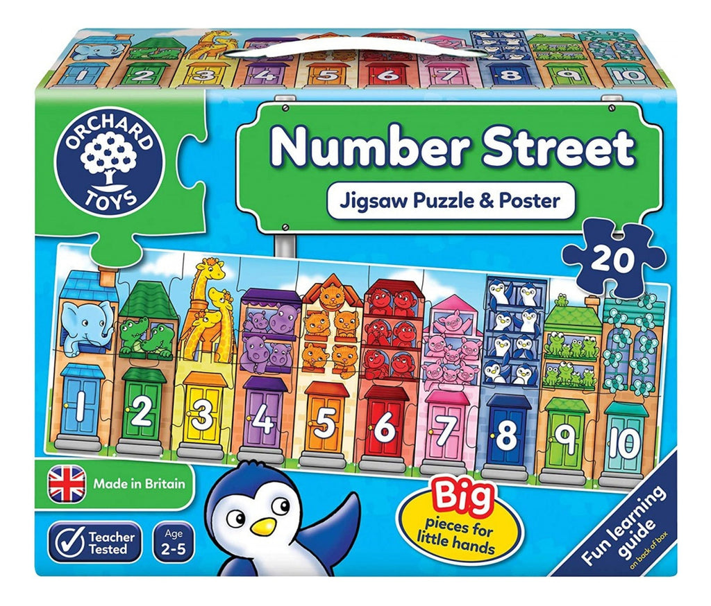 Rompecabezas Números Street Numbers Orchard Toys 20 Piezas