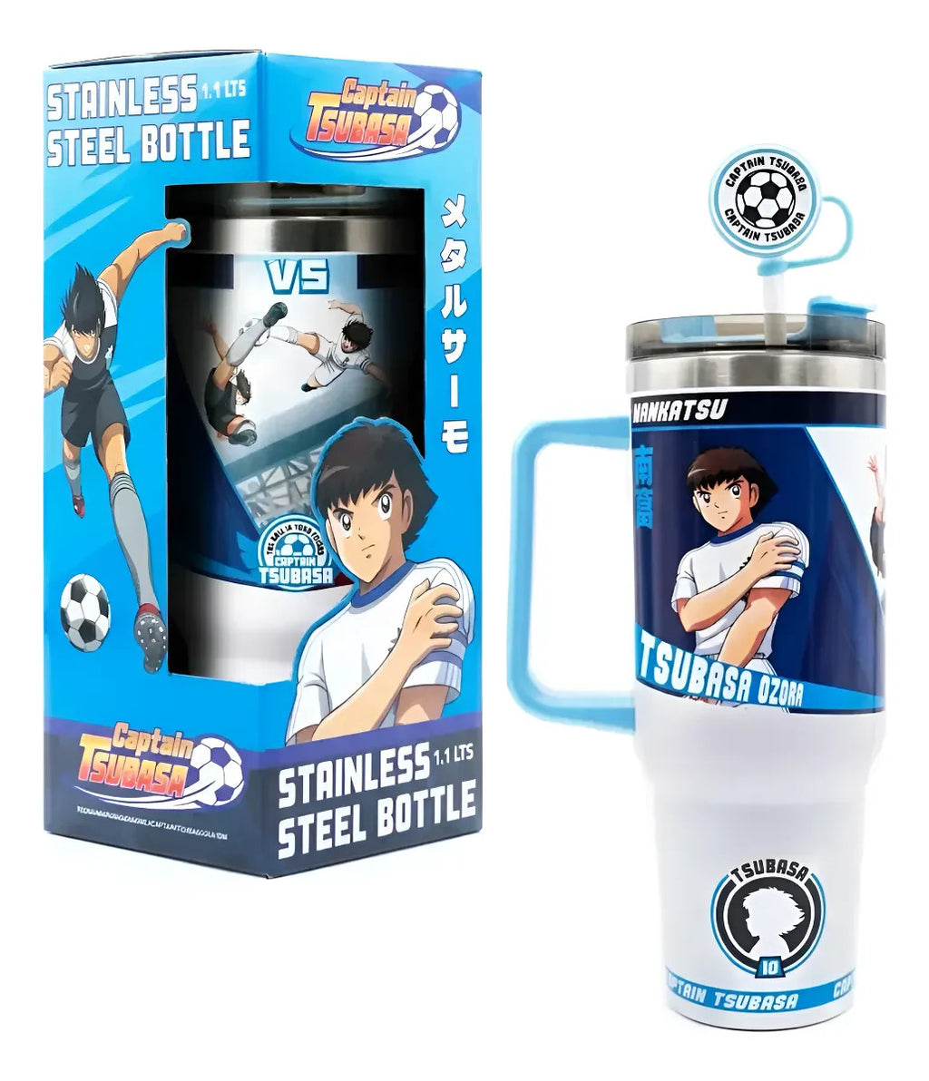 Termo Acero Inoxidable 1.1 L Captain Tsubasa Súper Campeones