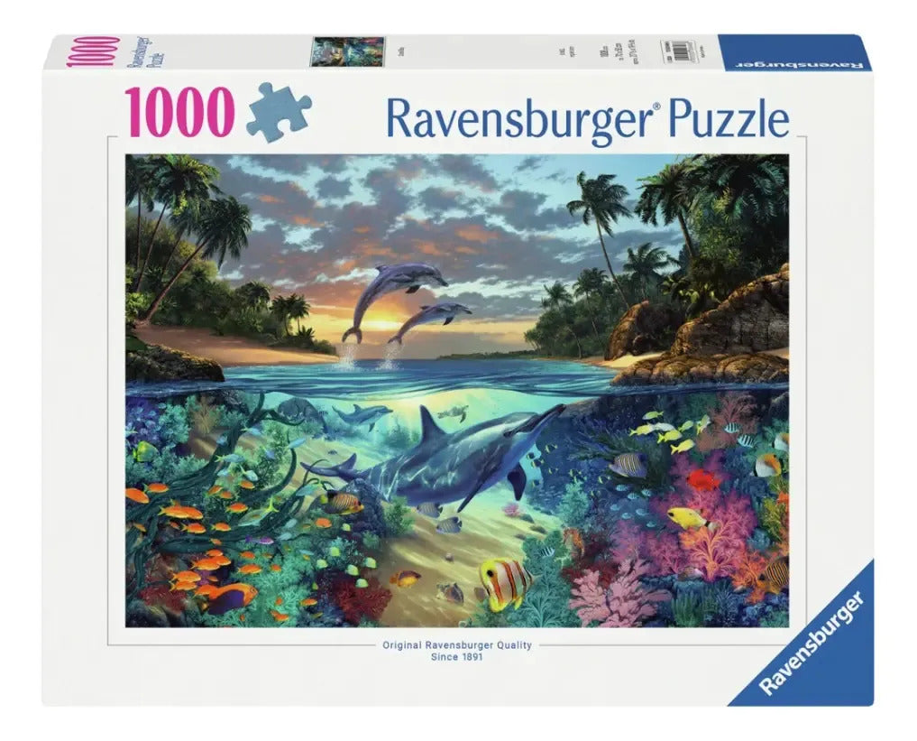 Rompecabezas Bahía Coral 1000 Piezas | Ravensburger | Puzzle Premium con Corte Preciso, Acabado Antirreflejante y Paisaje Marino Detallado