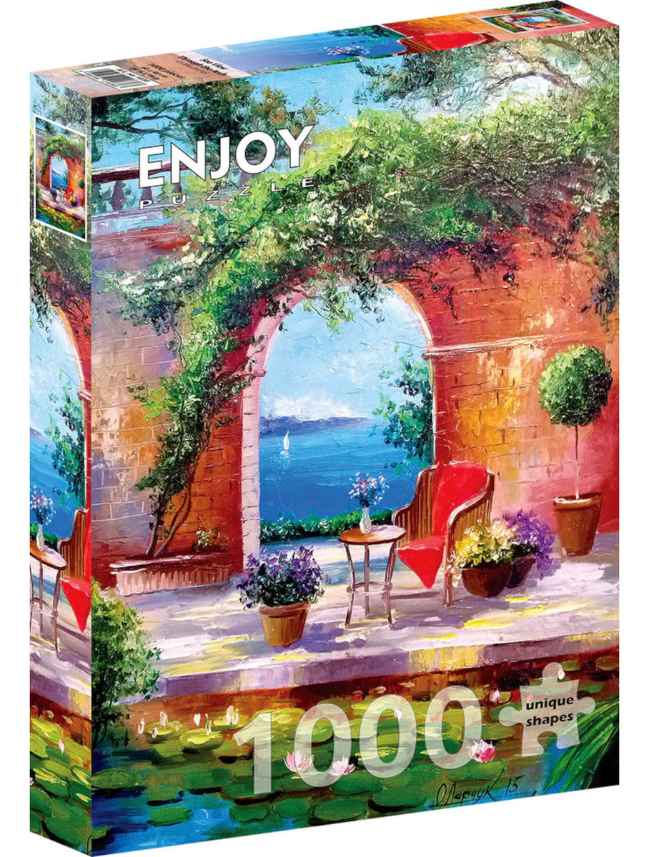 Rompecabeza Vista Al Mar A Través Del Arco 1000 Enjoy Puzzle