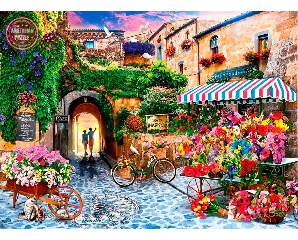 Rompecabezas Anatolian Cicek Pazari Flores 14+