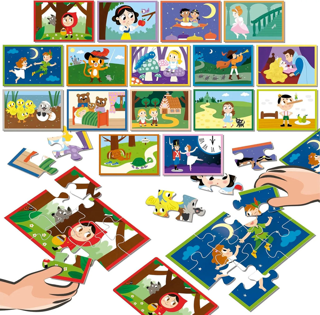 Rompecabezas Y Juego Batalla De Cuentos 9x16 Pzs Educa