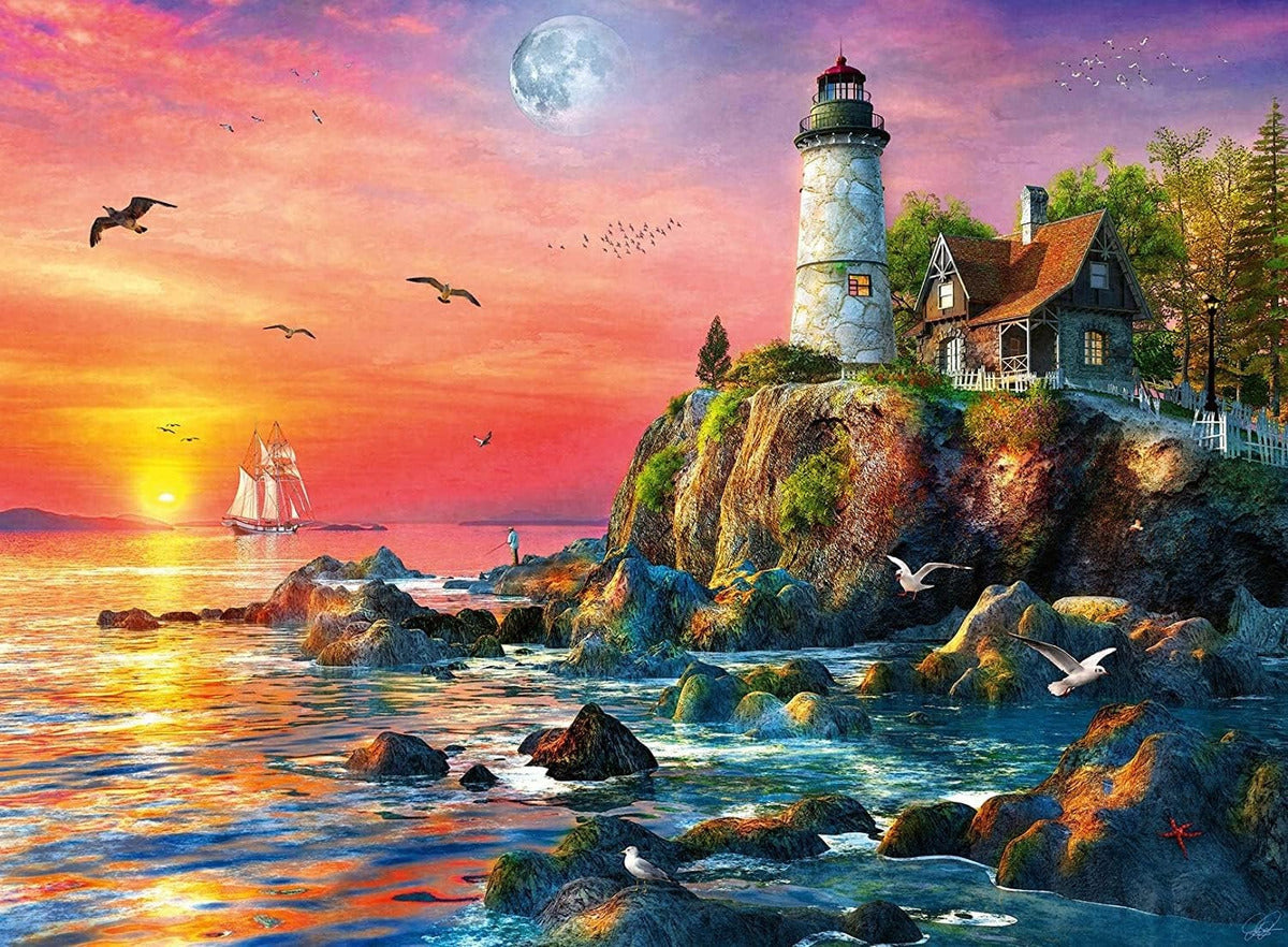 16581 Faro Al Atardecer Rompecabezas 500 Pieza Ravensburger