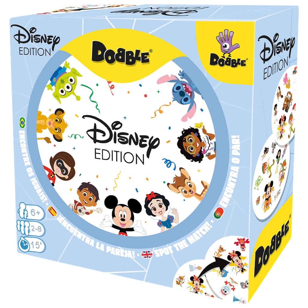 Juego de Mesa Dobble Edición Disney. Marca Asmodee (Juego Completamente en español)