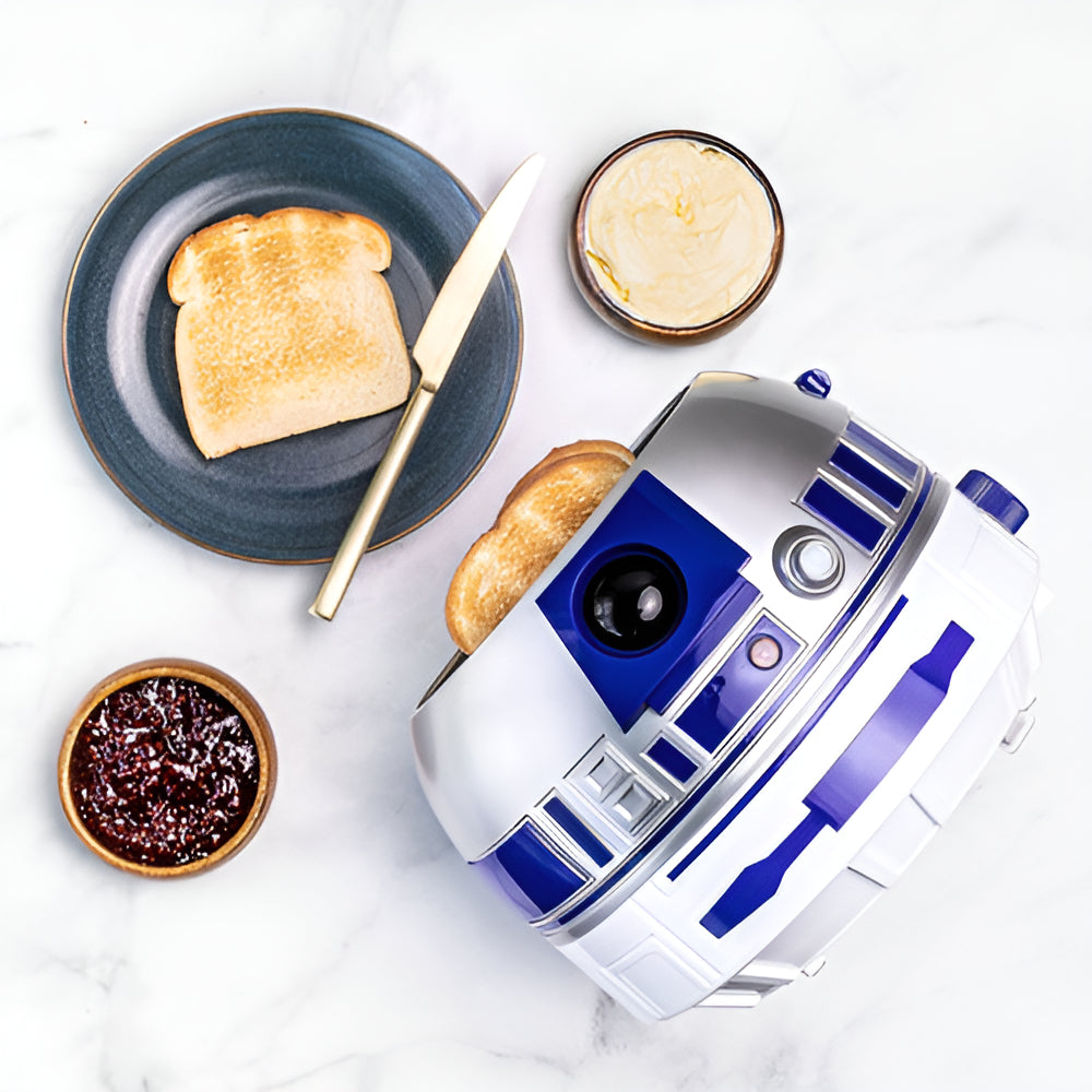Tostador Star Wars R2-d2 Con Luz Y Sonido. Color Blanco Con Azul