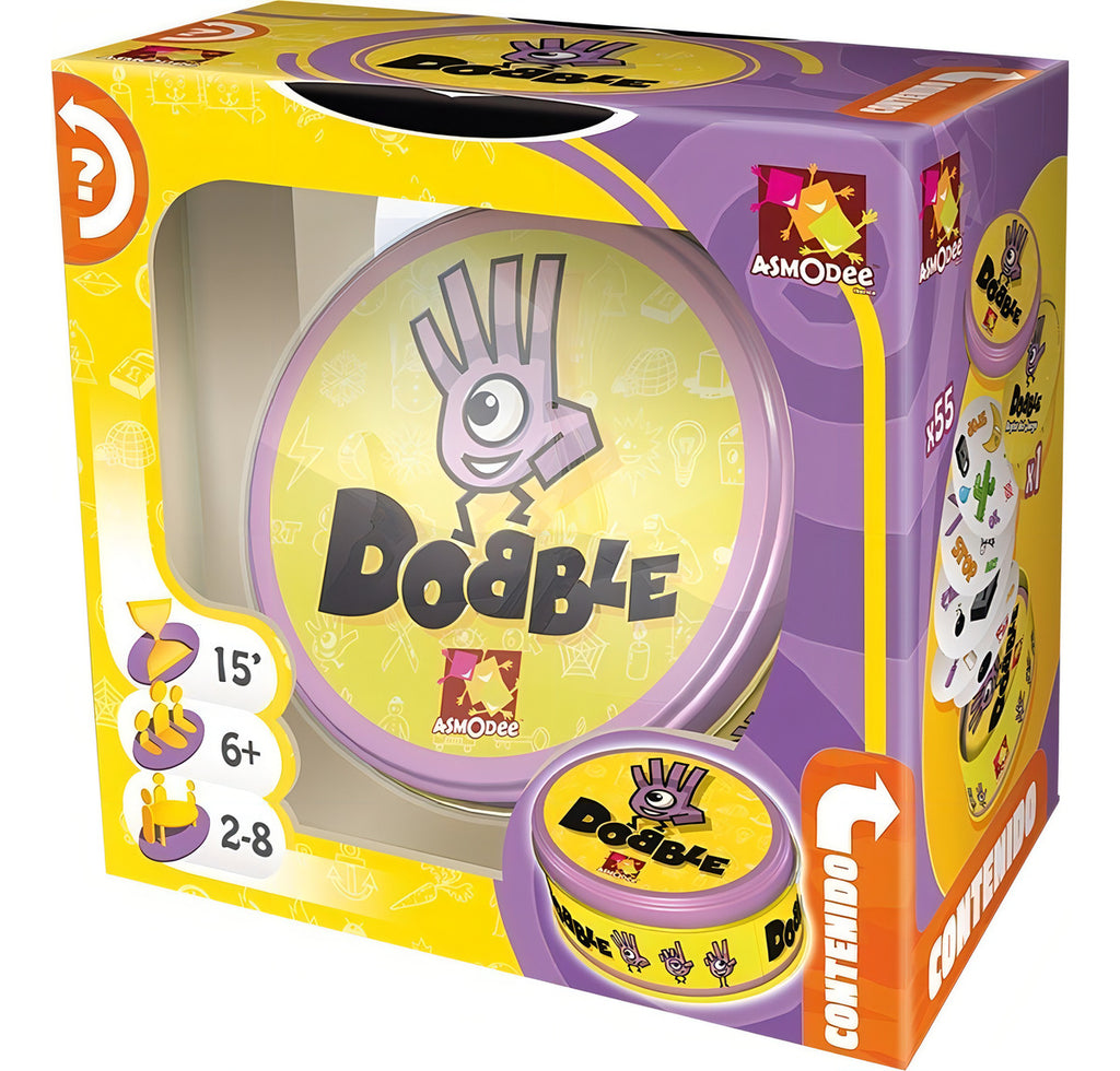 Dobble Clásico Juego De Mesa Asmodee En Español Para 2 A 8 Jugadores Con 55 Cartas Y Partidas Rápidas